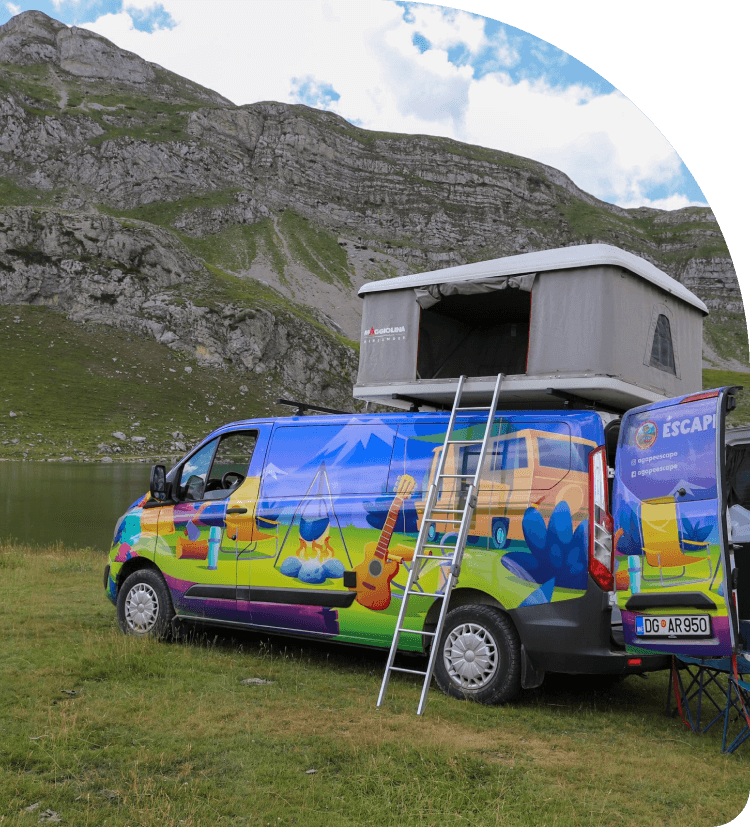Van with people